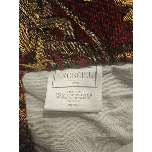 CROSCILL Imperial Empress CURTAIN Panels Red Gold Tapestry Drapery Set Of 2 - Picture 4 of 5